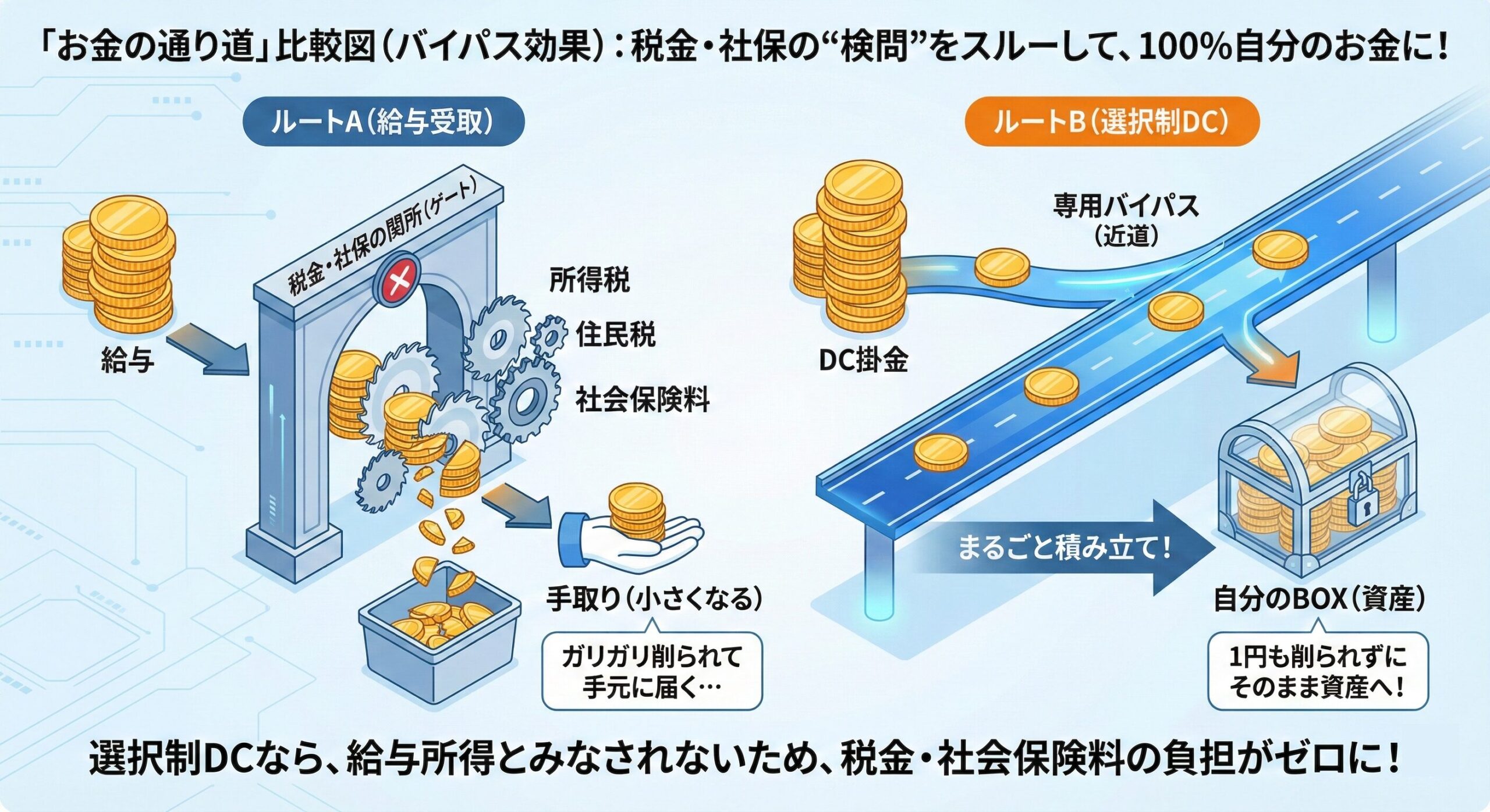 お金の通り道比較図